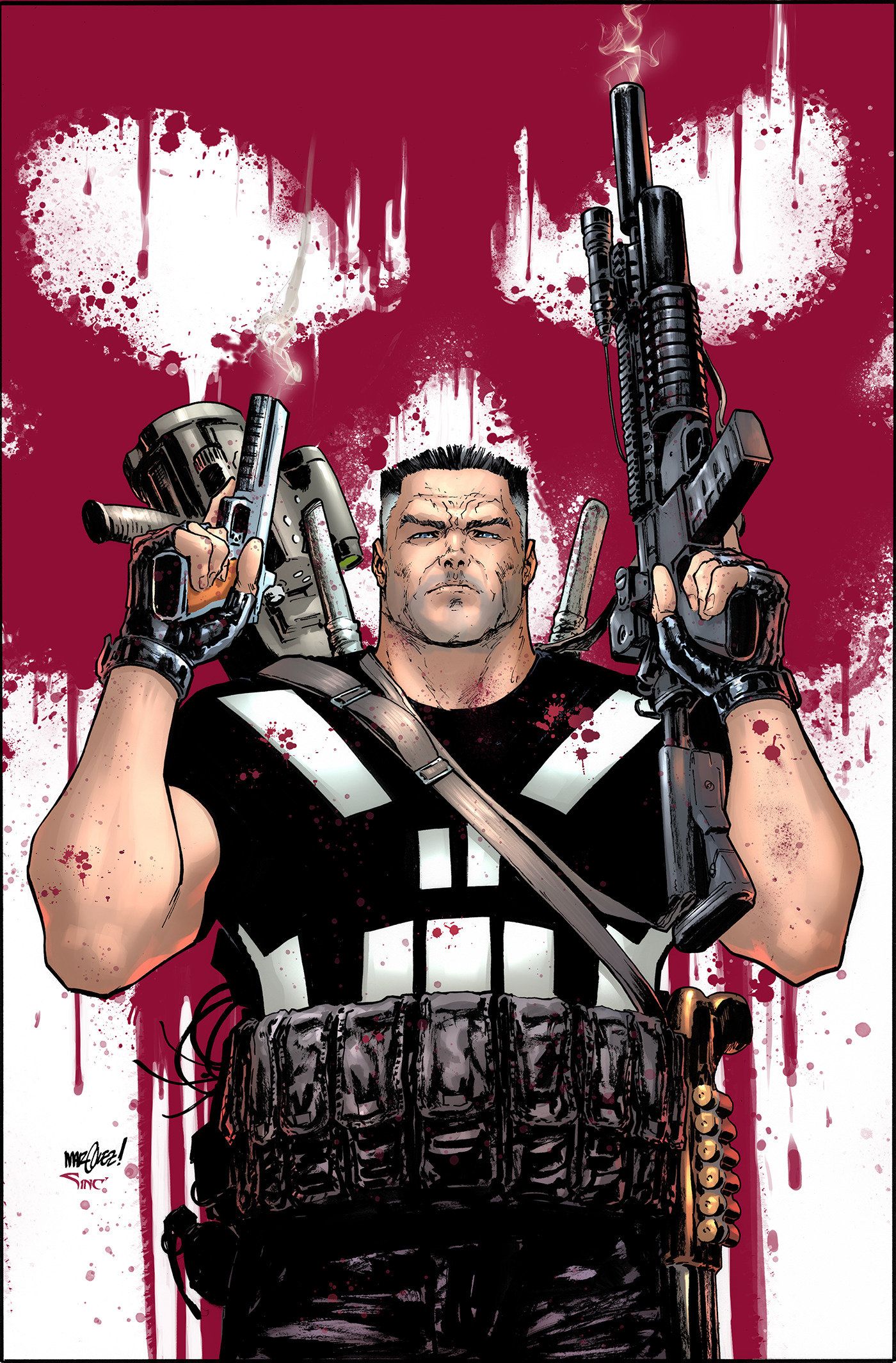 Marvel Knights: Punisher #1 (David Marquez Ratio Virgin 2nd Printing Variant) Comic
