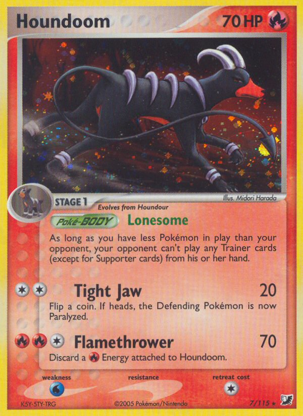 Houndoom (7/115) - Unseen Forces Pokémon Card