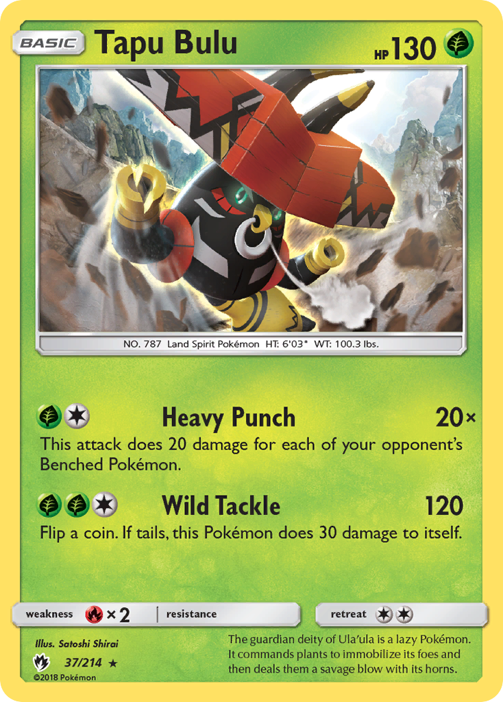 Tapu Bulu (37/214) - Lost Thunder Pokémon Card