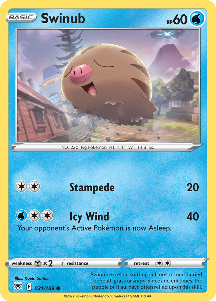 Swinub (31/189) - Astral Radiance Pokémon Card