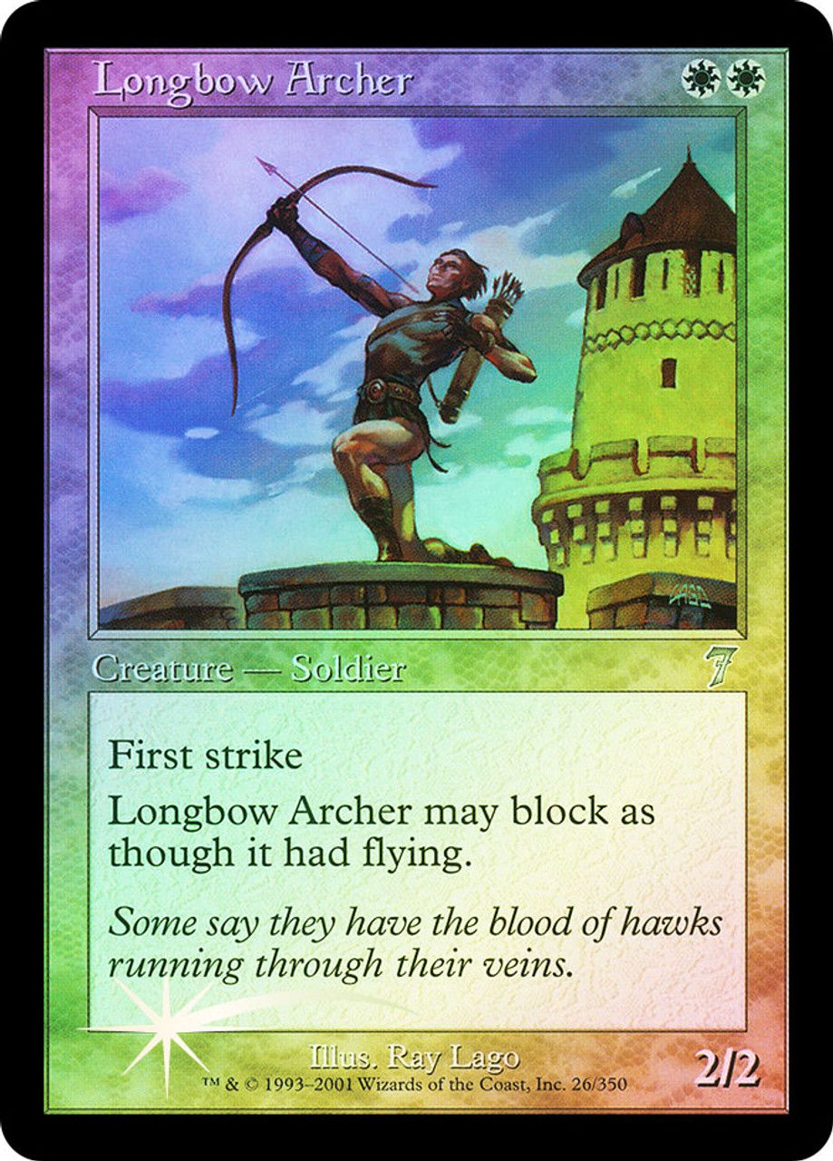 Longbow Archer (7th Edition - Foil) Trading Card