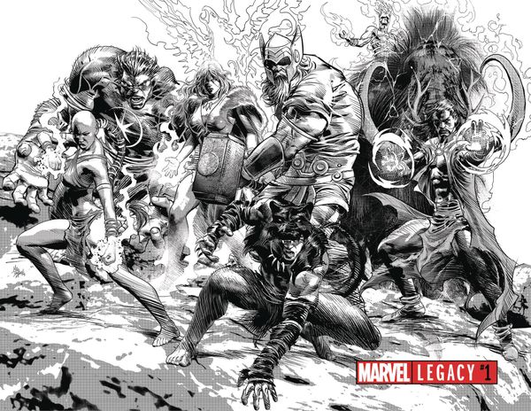 Marvel Legacy #1 (Mike Deodato Black & White Wraparound Variant)