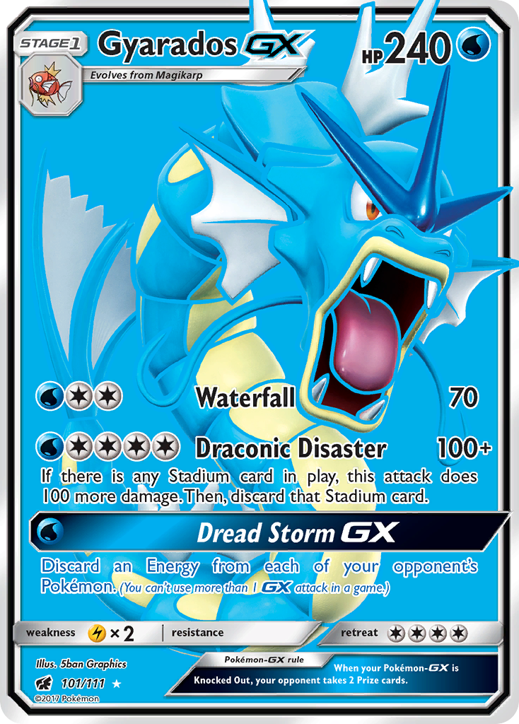 Gyarados GX (101/111) - Crimson Invasion Pokémon Card