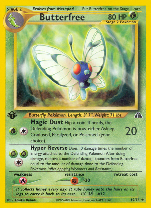 Butterfree (19/75) - Neo Discovery Pokémon Card