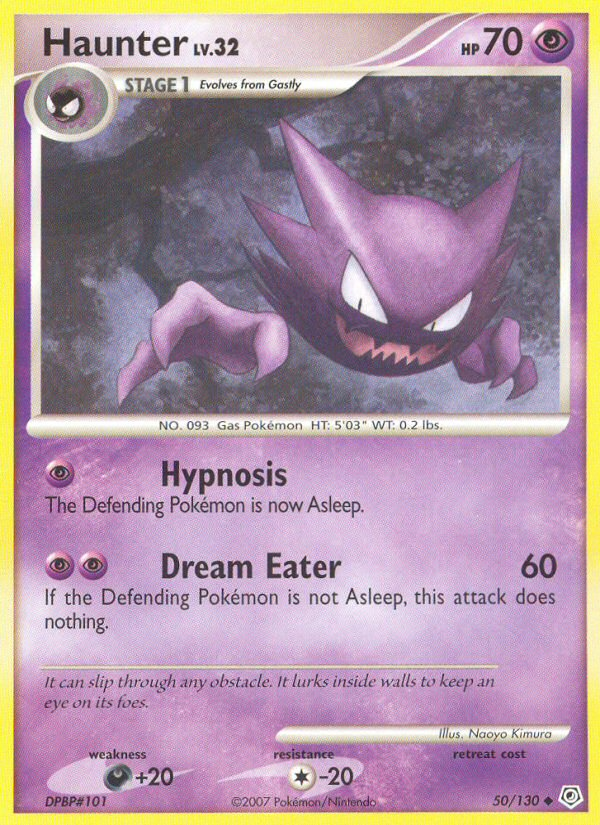 Haunter (50/130) - Diamond & Pearl Pokémon Card