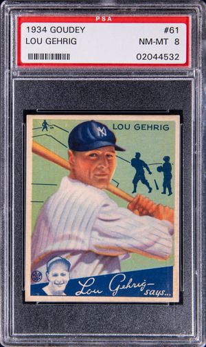 Lou Gehrig 1934 Goudey (R320) #61