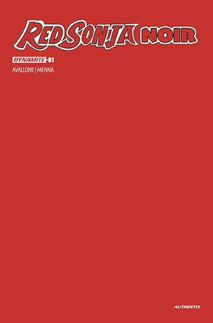 Red Sonja Noir #1 (Cvr J Red Blank Authentix Foc Bonus Variant)