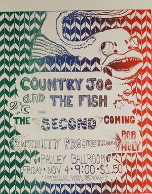Country Joe and the Fish Pauley Ballroom Handbill 1966