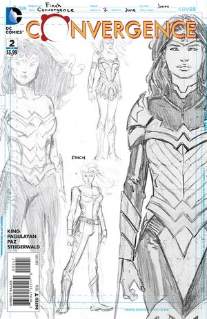 Convergence #2 (Wonder Woman Sketch Variant Cover)