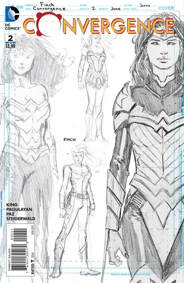 Convergence #2 (Wonder Woman Sketch Variant Cover)