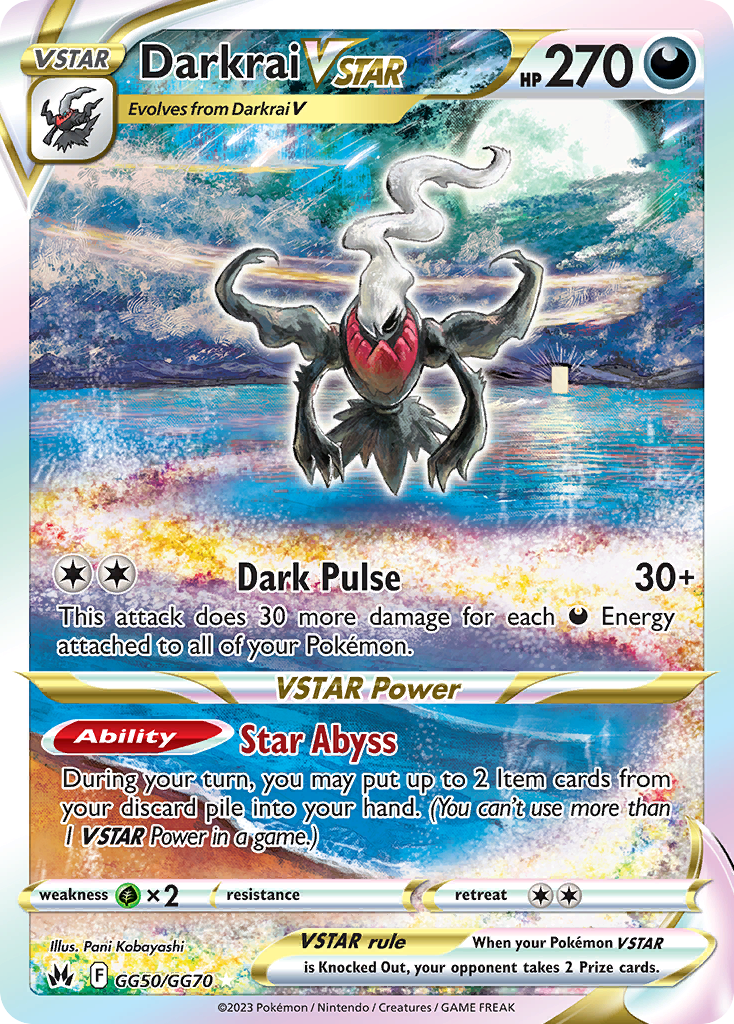 Darkrai VSTAR (GG50) - Crown Zenith Galarian Gallery Pokémon Card