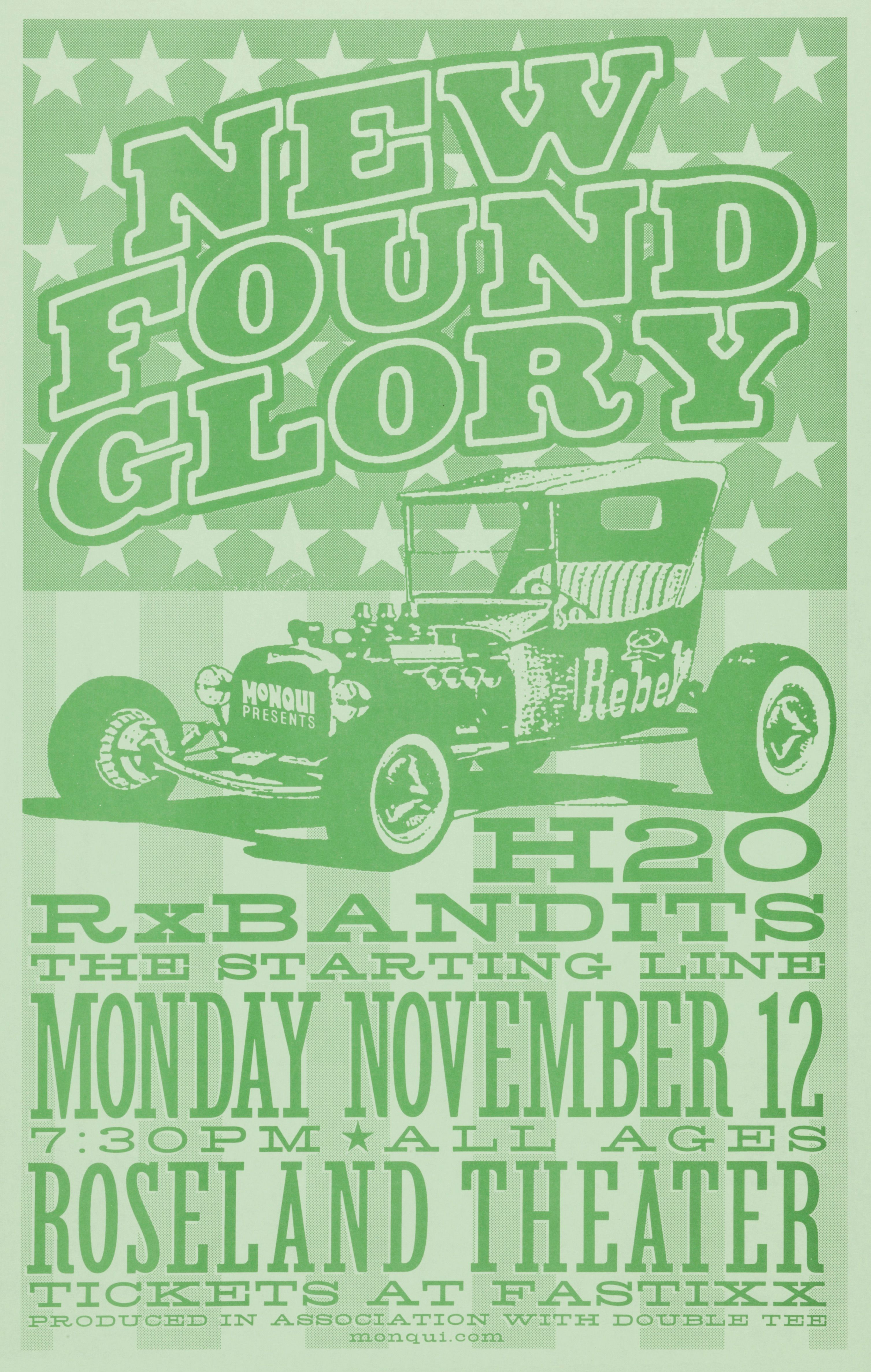 MXP-17.6 New Found Glory 2001 Roseland Theater  Nov 12 Concert Poster