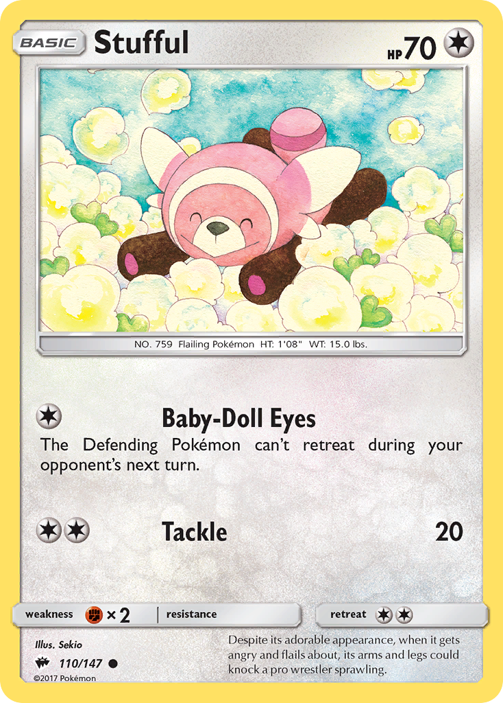 Stufful (110/147) - Burning Shadows Pokémon Card