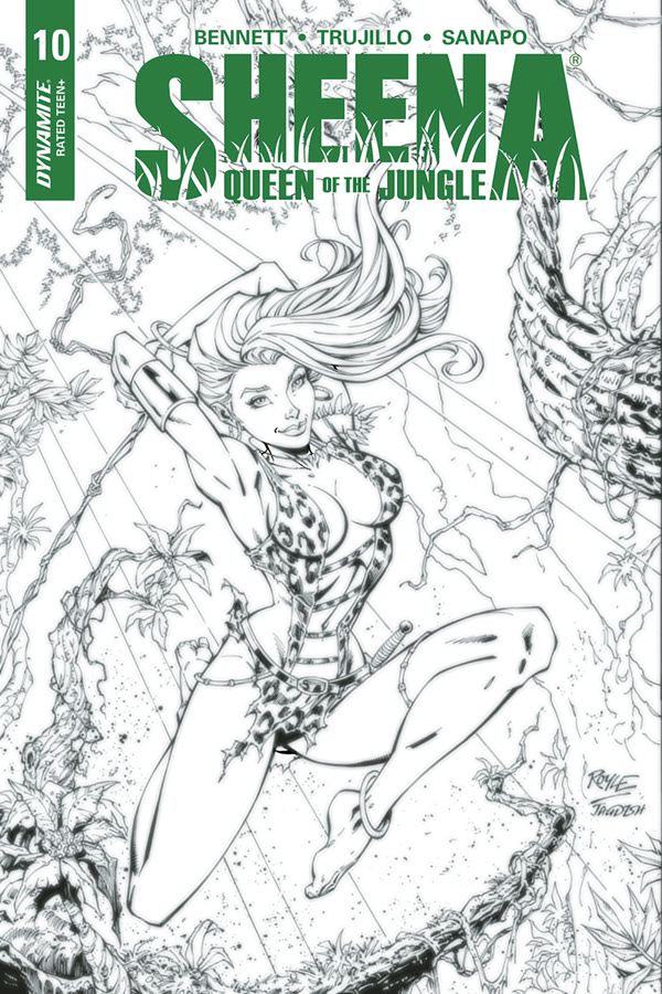 Sheena Queen of the Jungle #10 (Cover F 20 Copy Royle B&w Cover)