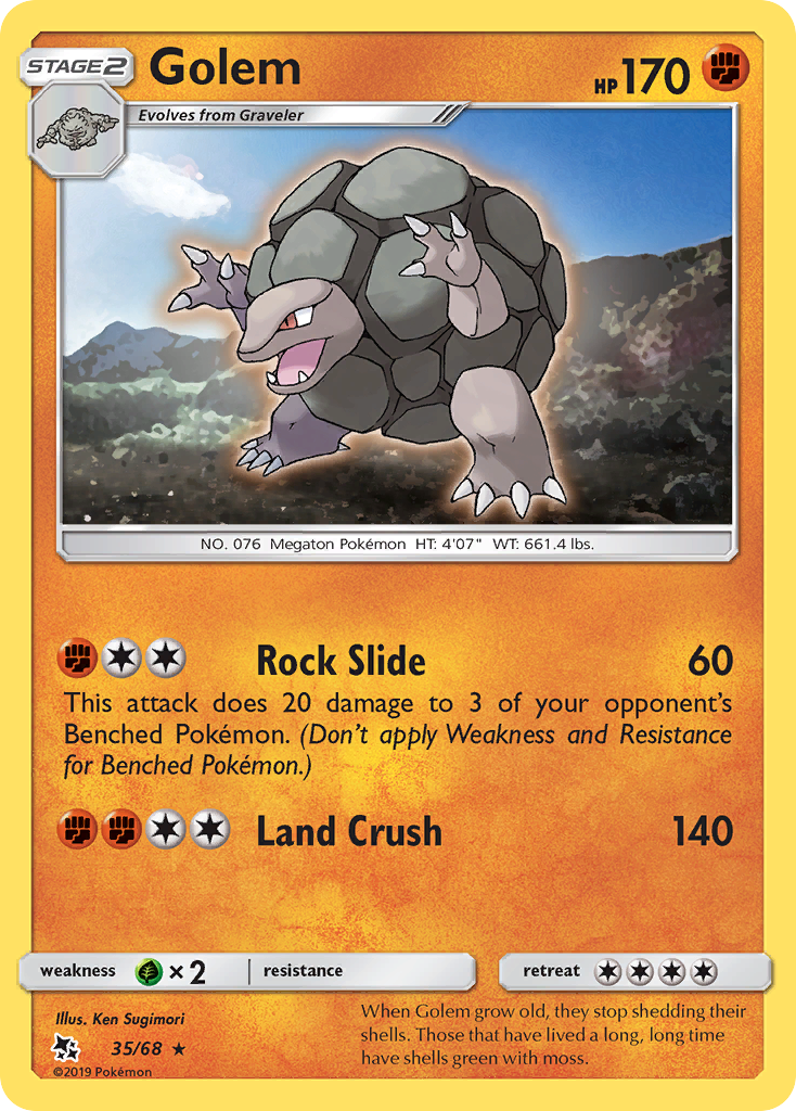 Golem (35/68) - Hidden Fates Pokémon Card