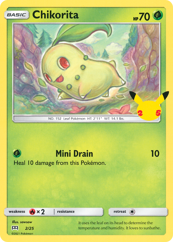 Chikorita (2/25) - McDonald's Collection 2021 Pokémon Card