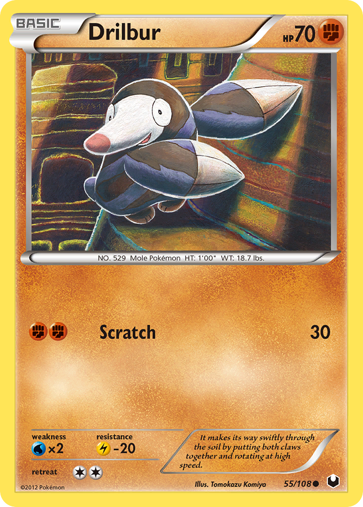 Drilbur (55/108) - Dark Explorers Pokémon Card