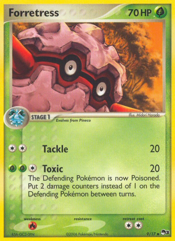 Forretress (9/17) - POP Series 3 Pokémon Card