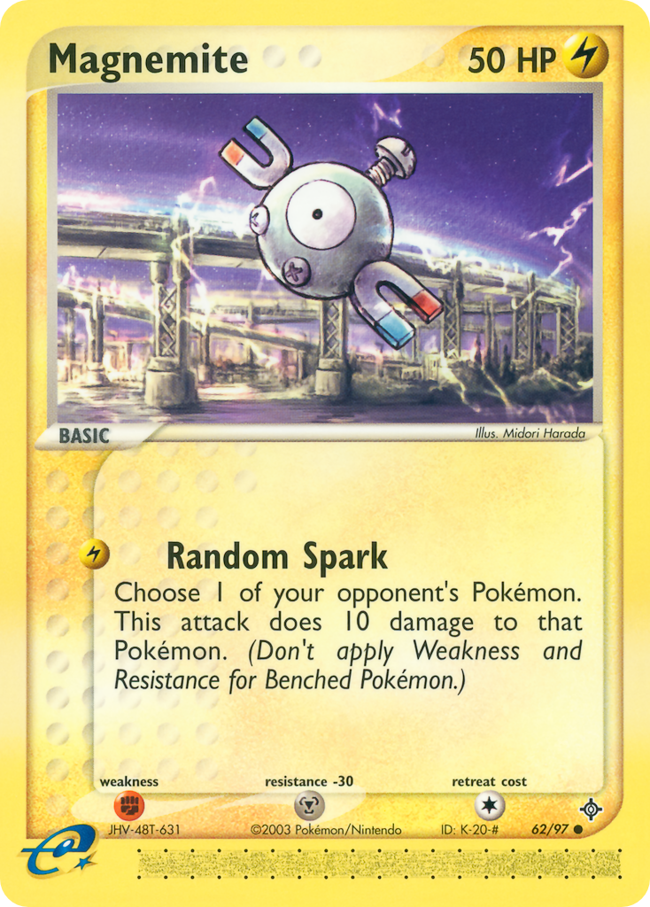 Magnemite (62/97) - Dragon Pokémon Card