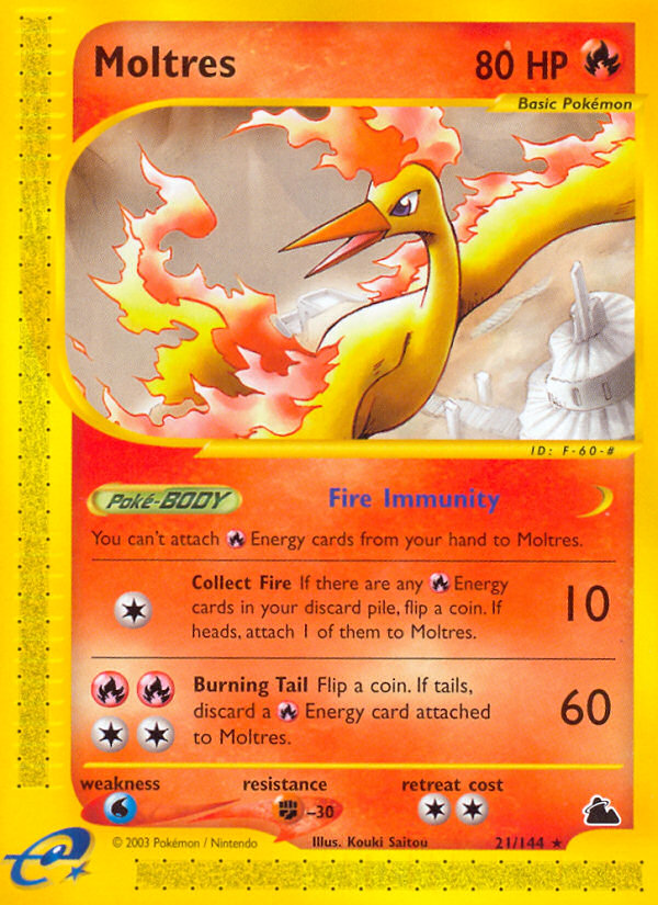 Moltres (21/144) - Skyridge Pokémon Card