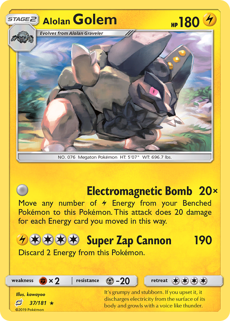 Alolan Golem (37/181) - Team Up Pokémon Card