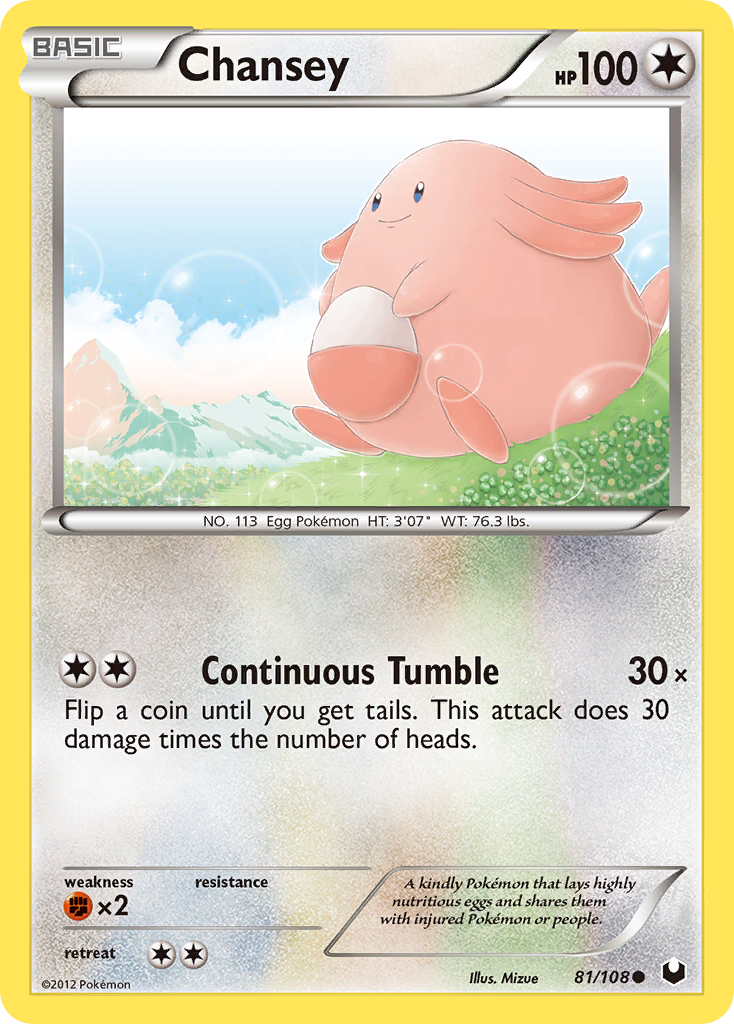 Chansey (81/108) - Dark Explorers Pokémon Card