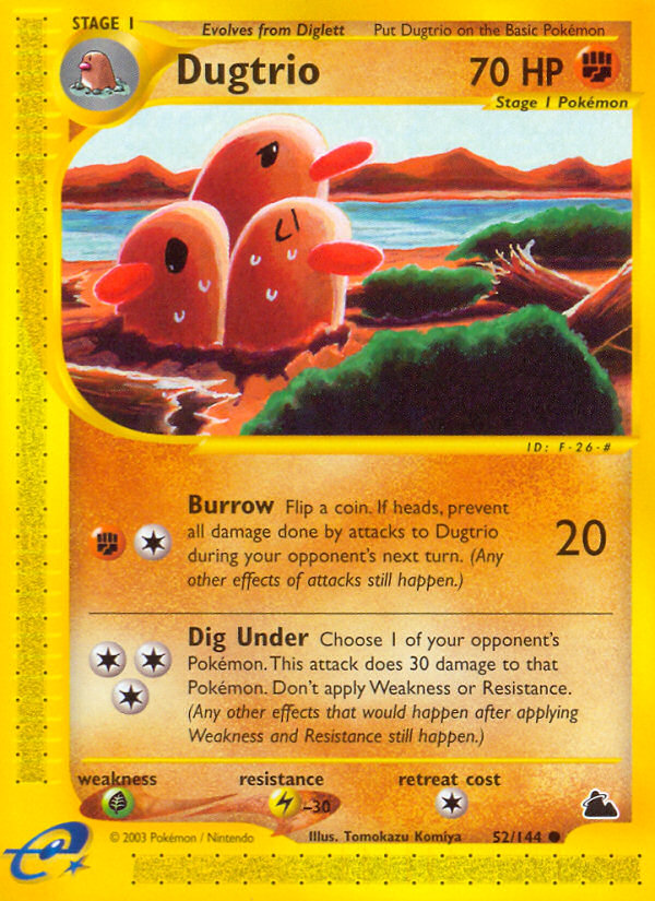 Dugtrio (52/144) - Skyridge Pokémon Card