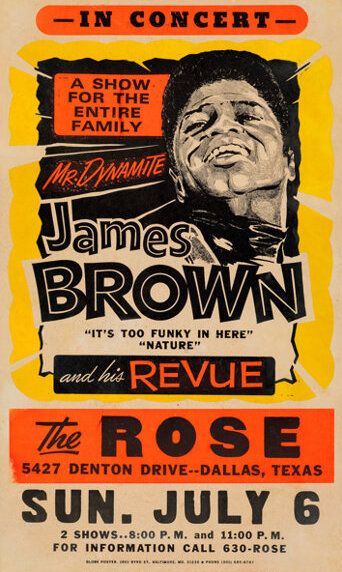 James Brown The Rose 1980 Concert Poster