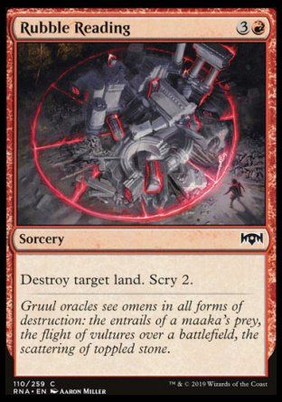 Rubble Reading (Ravnica Allegiance) Trading Card