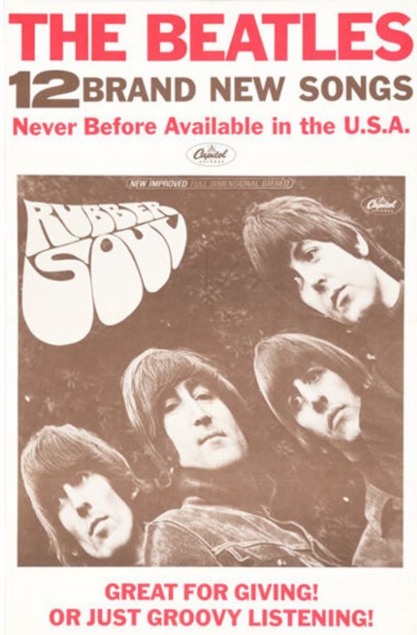 The Beatles Rubber Soul In-Store Promotional Poster 1965