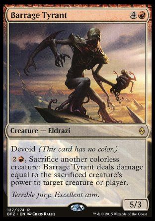 Barrage Tyrant (Battle for Zendikar) Trading Card