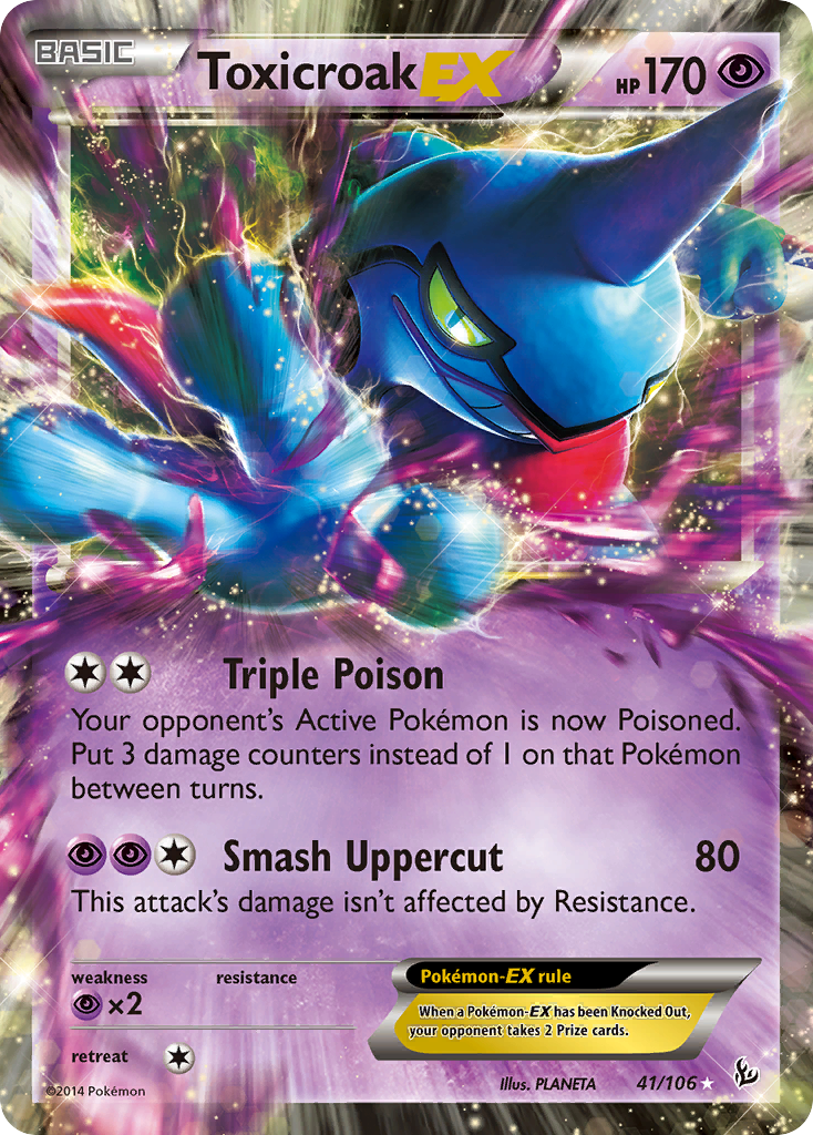 Toxicroak EX (41/106) - Flashfire Pokémon Card