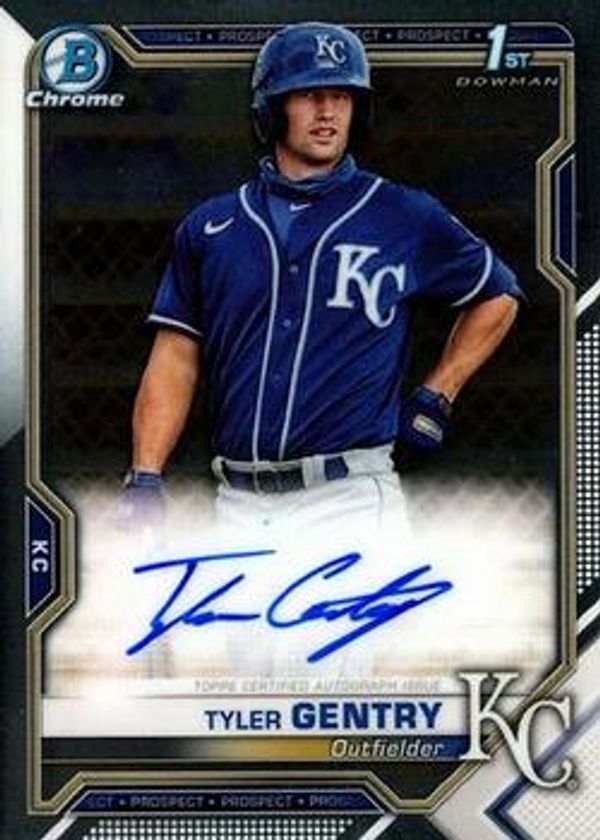 Tyler Gentry 2021 Bowman Chrome - Prospect Autographs Baseball #CPA-TG