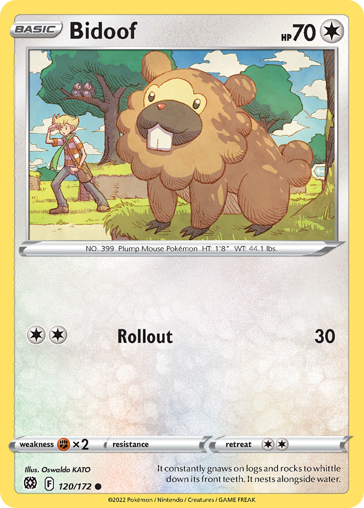 Bidoof (120/172) - Brilliant Stars Pokémon Card