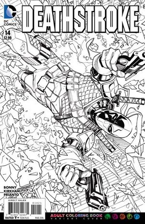 Deathstroke #14 (Adult Coloring Book Variant Cover)