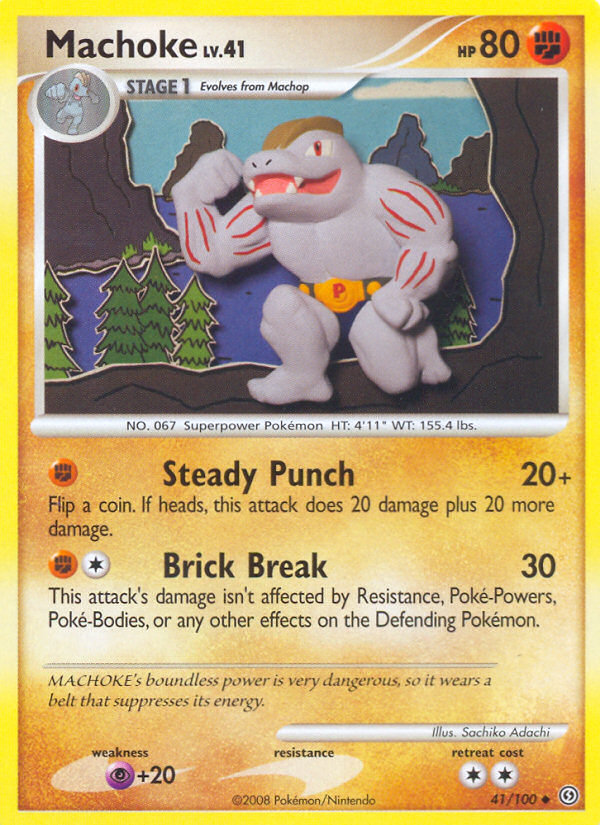 Machoke (41/100) - Stormfront Pokémon Card