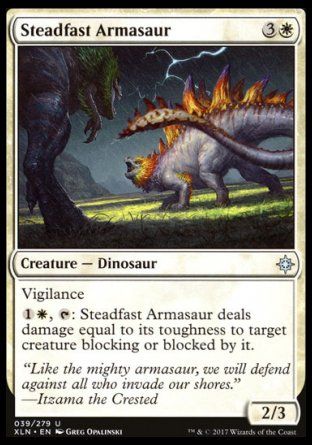 Steadfast Armasaur (Ixalan) Trading Card