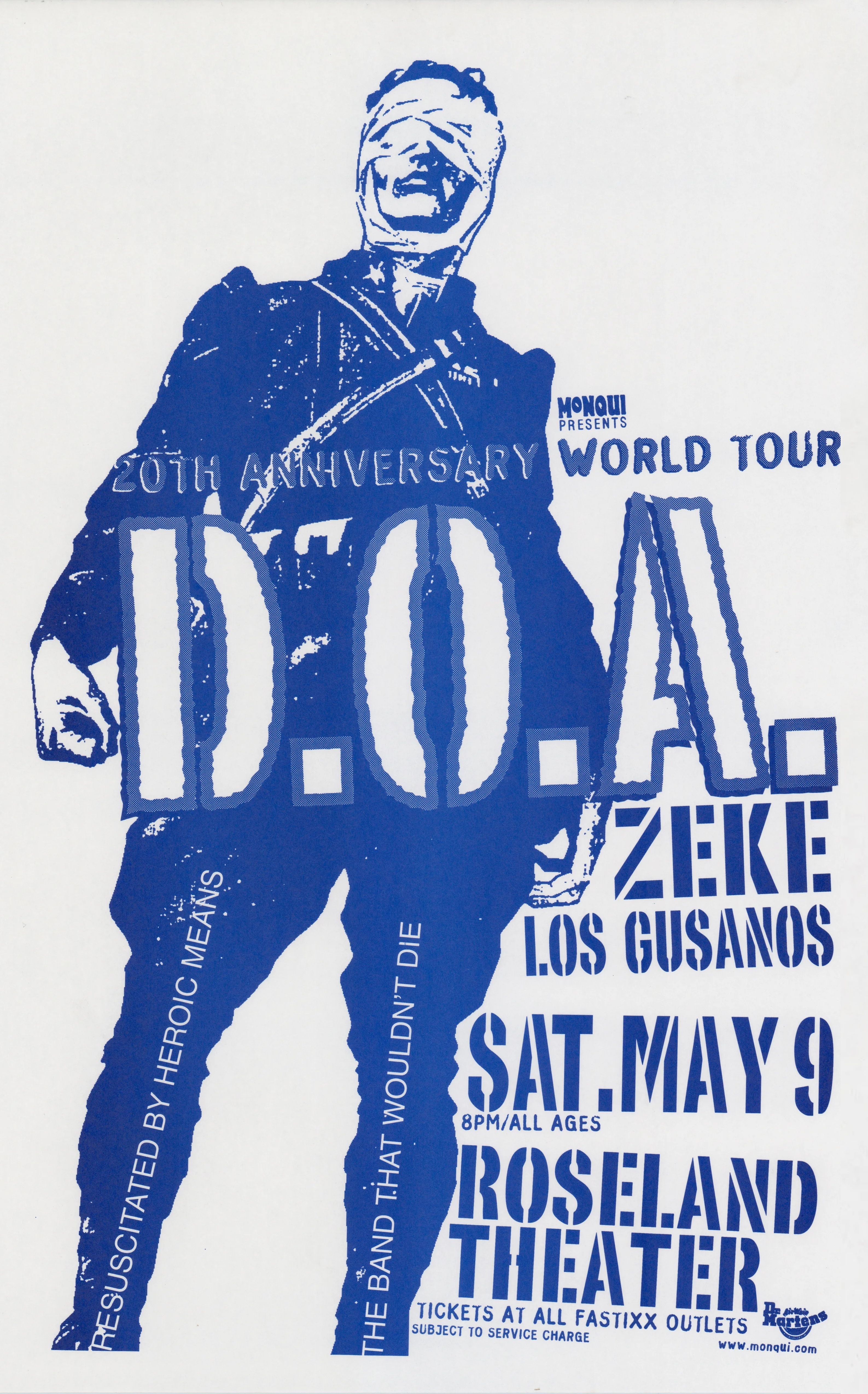 MXP-142.12 DOA Roseland Theater 1998 Concert Poster