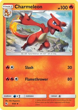 Charmeleon (8/68) - Hidden Fates (Reverse Holo)