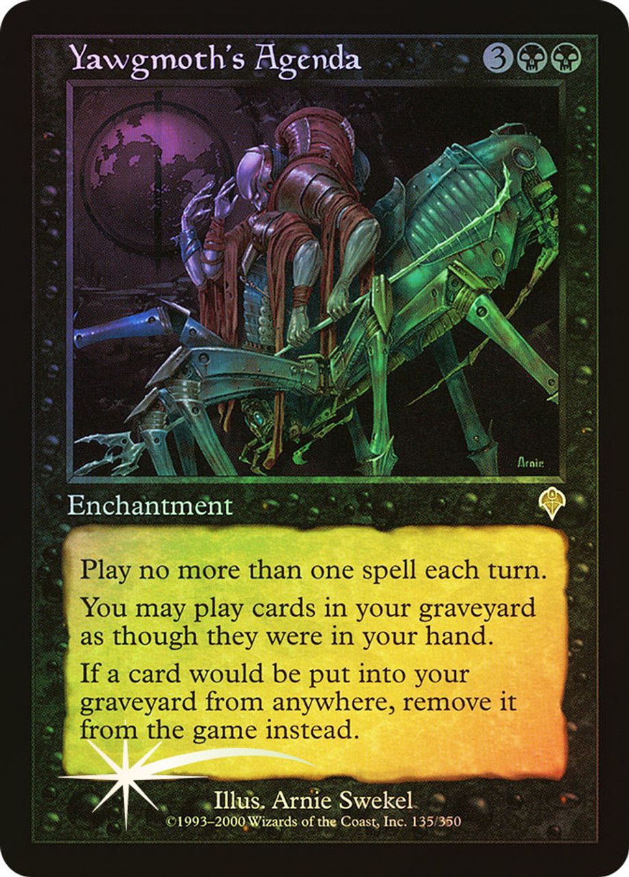 Yawgmoth's Agenda (Invasion - Foil) Trading Card