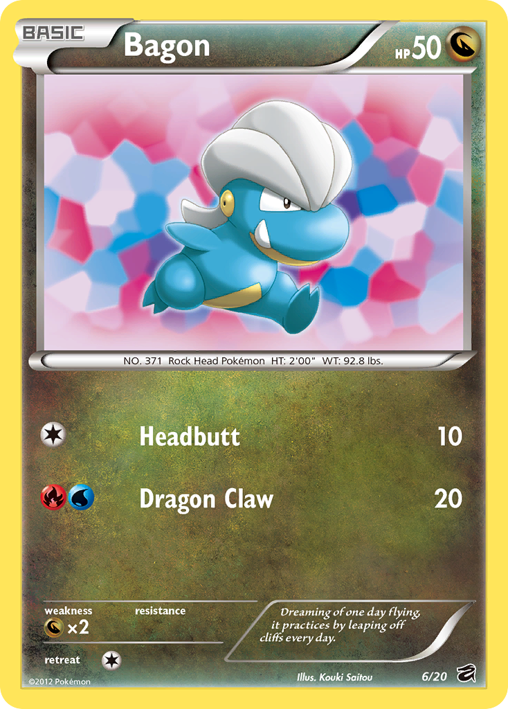 Bagon (6/20) - Dragon Vault Pokémon Card