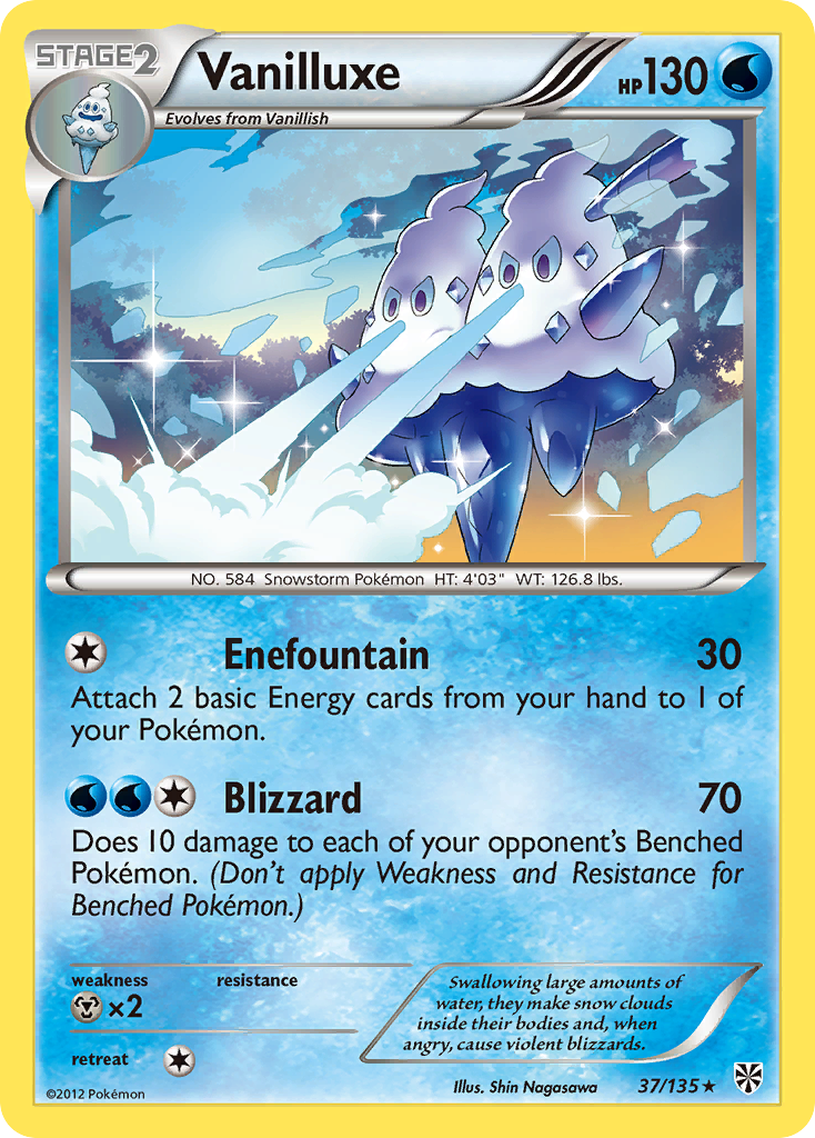 Vanilluxe (37/135) - Plasma Storm Pokémon Card