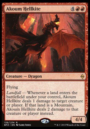 Akoum Hellkite (Battle for Zendikar) Trading Card