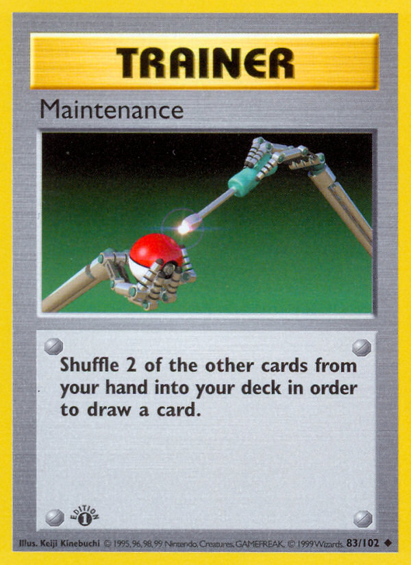 Maintenance (83/102) - Base (1st Edition) Pokémon Card