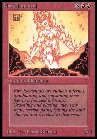 Fire Elemental (Alpha) Trading Card