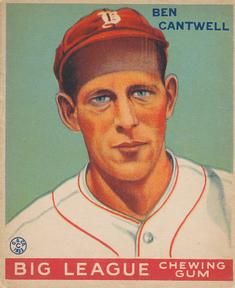 Ben Cantwell 1933 Goudey (R319) #139 Sports Card