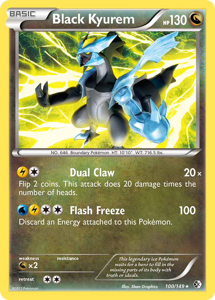 Black Kyurem (100/149) - Boundaries Crossed Pokémon Card