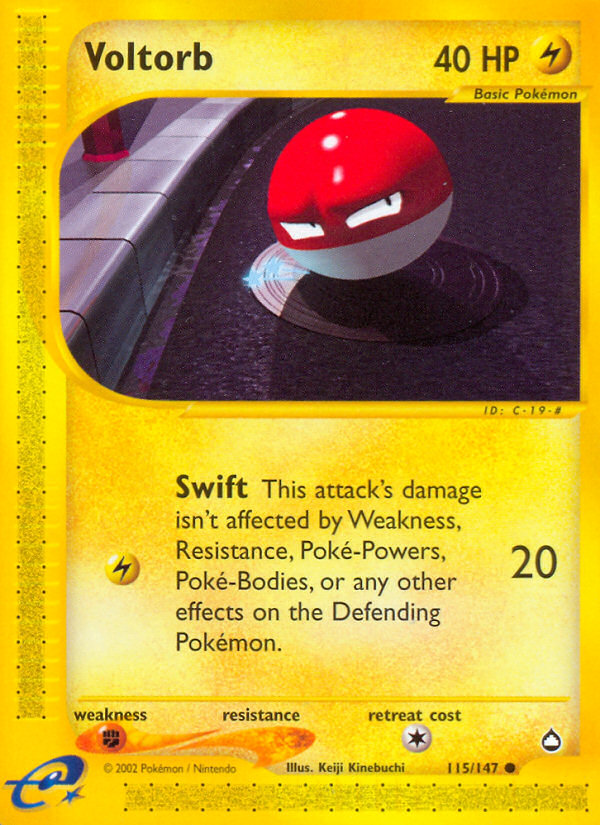 Voltorb (115/147) - Aquapolis Pokémon Card