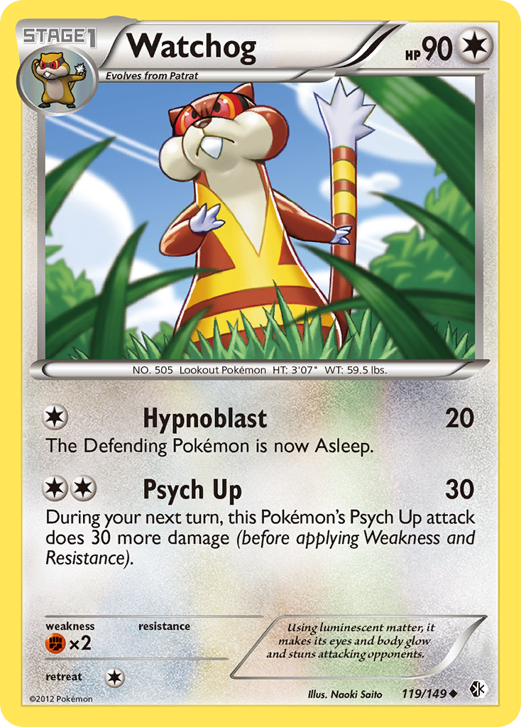 Watchog (119/149) - Boundaries Crossed Pokémon Card