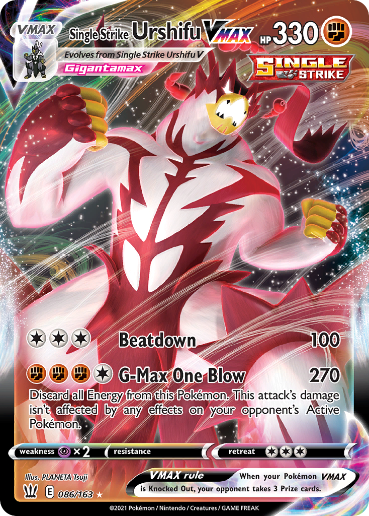 Single Strike Urshifu VMAX (86/163) - Battle Styles Pokémon Card